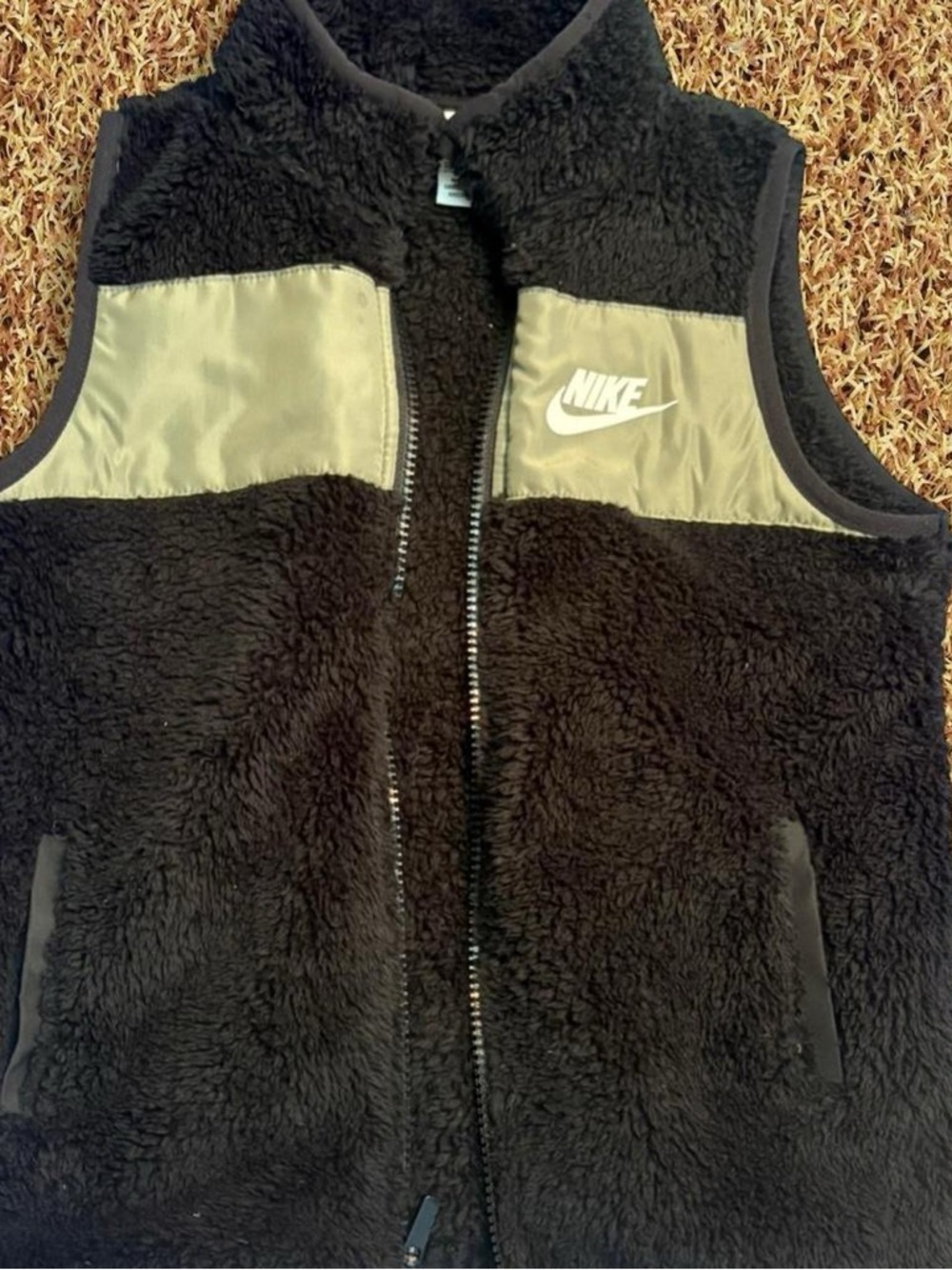 Kids Nike black fleece vest Size 6 years #kids #vest